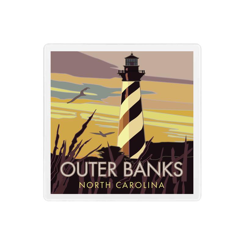 The Outer Banks of North Carolina - 4" x 4" Sandstone Coaster