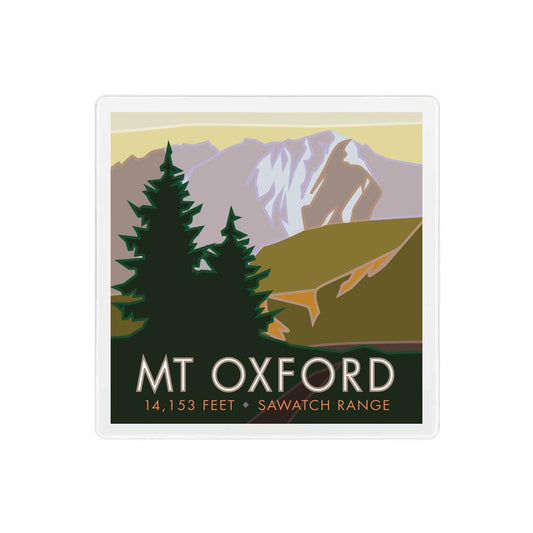 Mt. Oxford, Colorado - Colorado 14er - 4" x 4" Sandstone Coaster