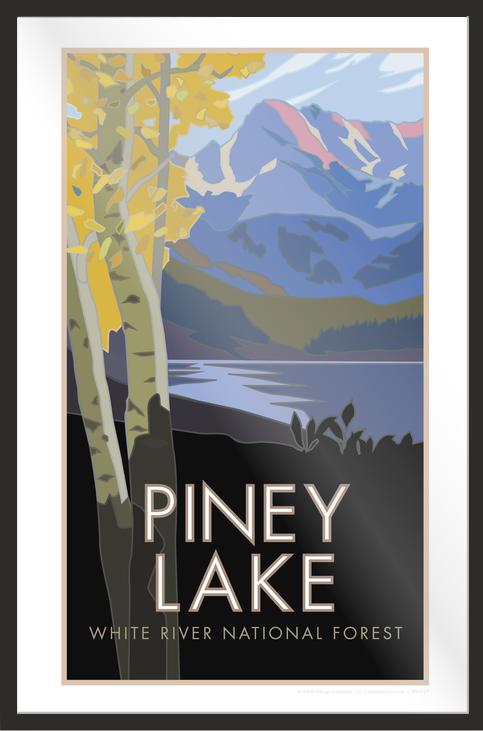 Piney Lake (with Aspens), Colorado - 11" x 17" Poster
