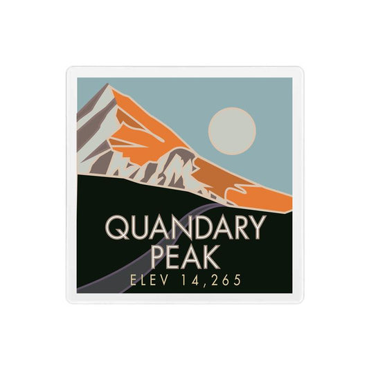 Quandary Peak, Colorado - Colorado 14er - 4" x 4" Sandstone Coaster