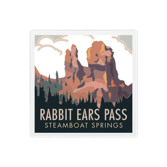Rabbit Ears Pass, Colorado - 4" x 4" Sandstone Coaster