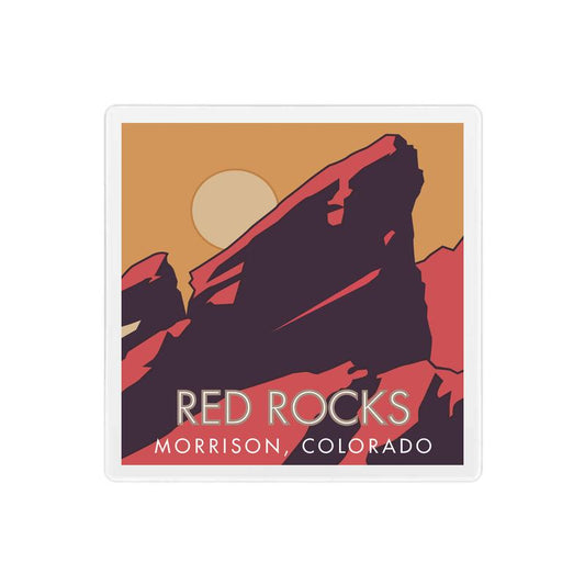 Red Rocks 1 (moon), Colorado - 4" x 4" Sandstone Coaster