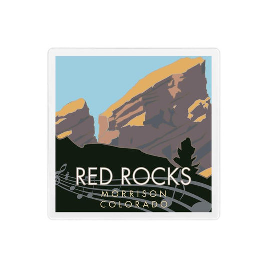 Red Rocks 2 (music), Colorado - 4" x 4" Sandstone Coaster