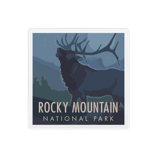 Rocky Mountain National Park 3 (Elk) - 4" x 4" Sandstone Coaster