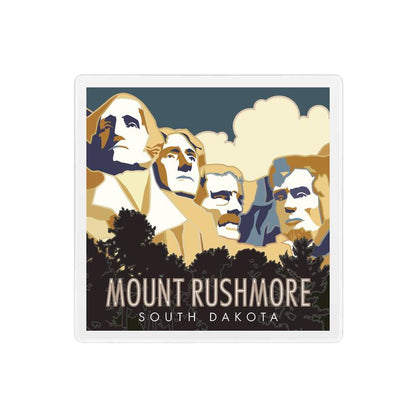 Mt. Rushmore National Memorial, South Dakota - 4" x 4" Sandstone Coaster