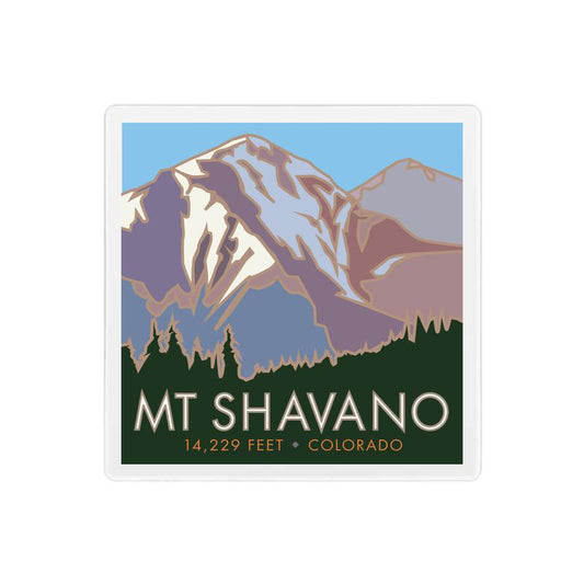 Mt. Shavano, Colorado - Colorado 14er - 4" x 4" Sandstone Coaster