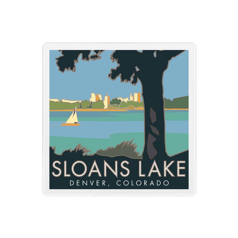 Sloan's Lake, Colorado - 4" x 4" Coaster