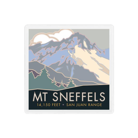 Mt. Sneffels, Colorado - Colorado 14er - 4" x 4" Sandstone Coaster