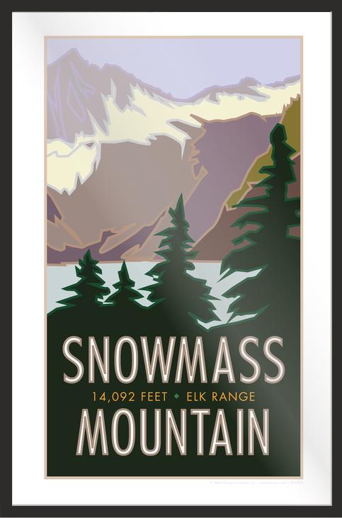 Snowmass Mountain, Colorado - Colorado 14er - Poster