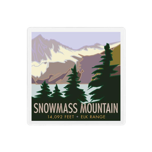 Snowmass Mountain, Colorado - Colorado 14er - 4" x 4" Sandstone Coaster