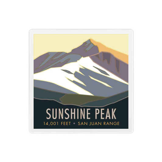 Sunshine Peak, Colorado - Colorado 14er - 4" x 4" Sandstone Coaster