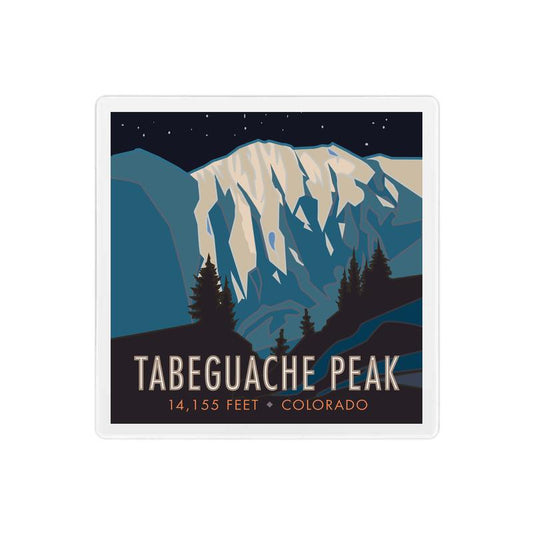 Tabeguache Peak, Colorado - Colorado 14er - 4" x 4" Sandstone Coaster