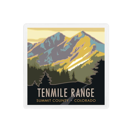 Ten Mile Range, Colorado - 4" x 4" Sandstone Coaster