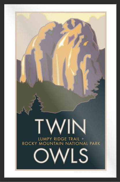 Twin Owls, Rocky Mountain National Park, Colorado - Poster