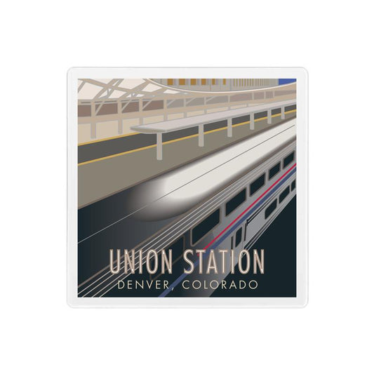 Union Station 4 (Train Platform), Denver, Colorado - 4" x 4" Sandstone Coaster