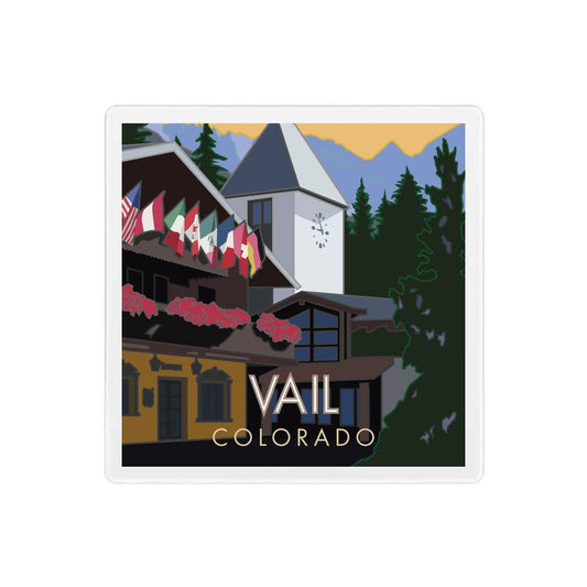 Vail Village Summer, Colorado - 4" x 4" Sandstone Coaster