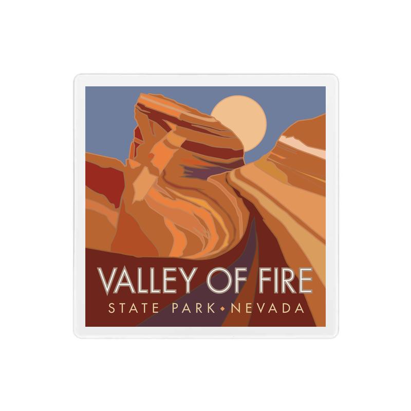 Valley of Fire State Park (Fire Wave), Nevada - 4" x 4" Sandstone Coaster