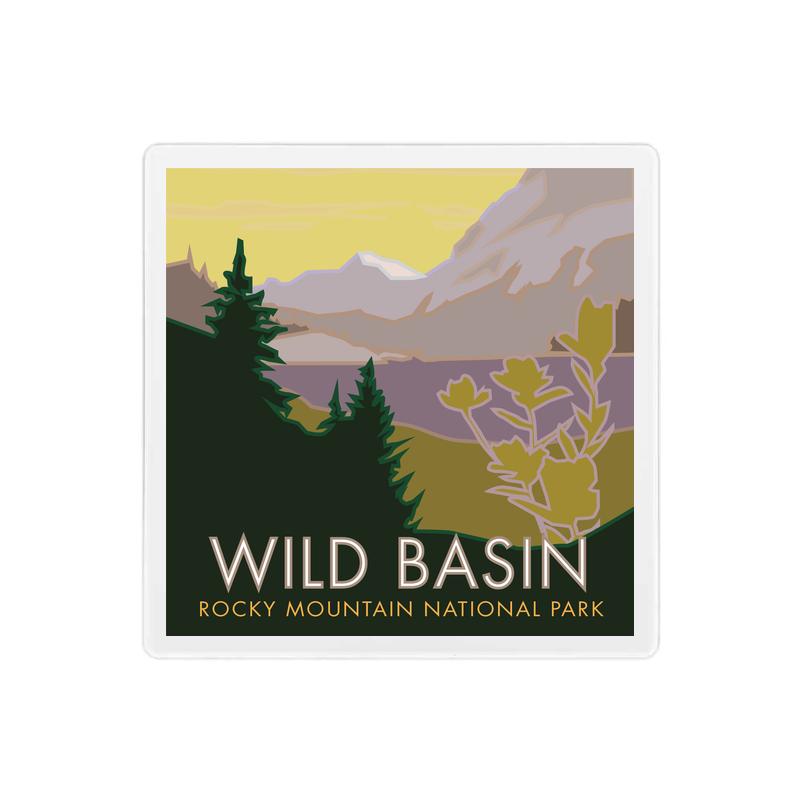 Wild Basin, Rocky Mountain National Park, Colorado - 4" x 4" Sandstone Coaster