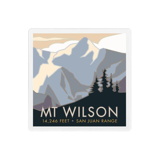 Mt. Wilson, Colorado - Colorado 14er - 4" x 4" Sandstone Coaster