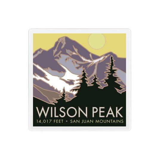 Wilson Peak, Colorado - Colorado 14er - 4" x 4" Sandstone Coaster