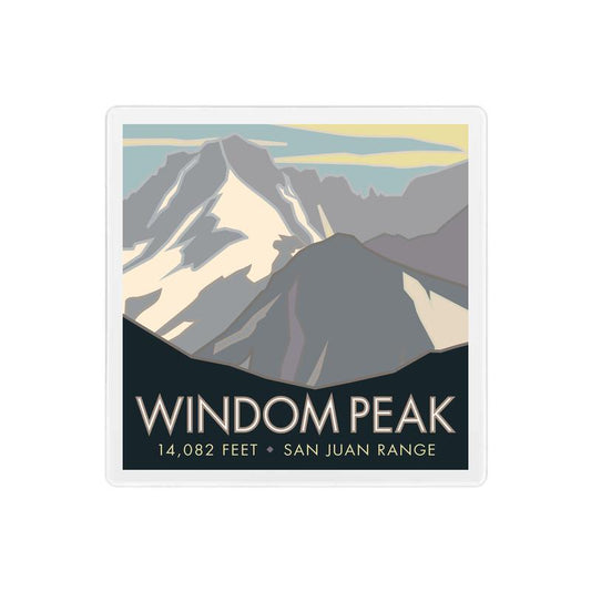 Windom Peak, Colorado - Colorado 14er - 4" x 4" Sandstone Coaster