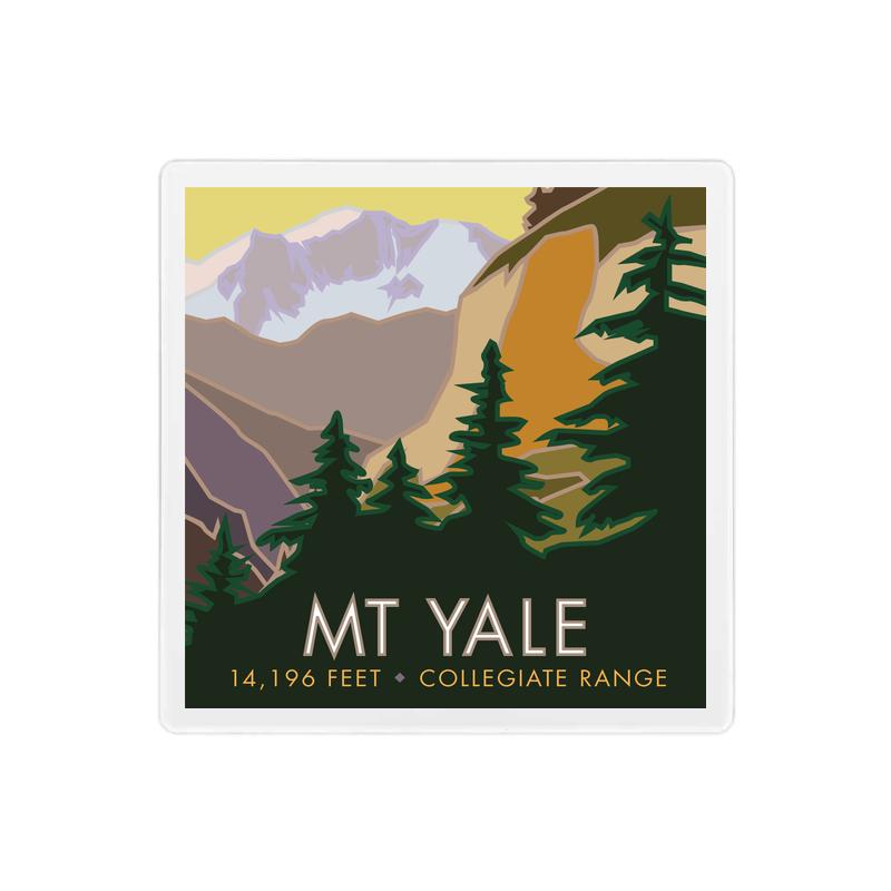 Mt. Yale, Colorado - Colorado 14er - 4" x 4" Sandstone Coaster