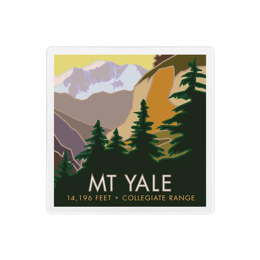 Mt. Yale, Colorado - Colorado 14er - 4" x 4" Sandstone Coaster