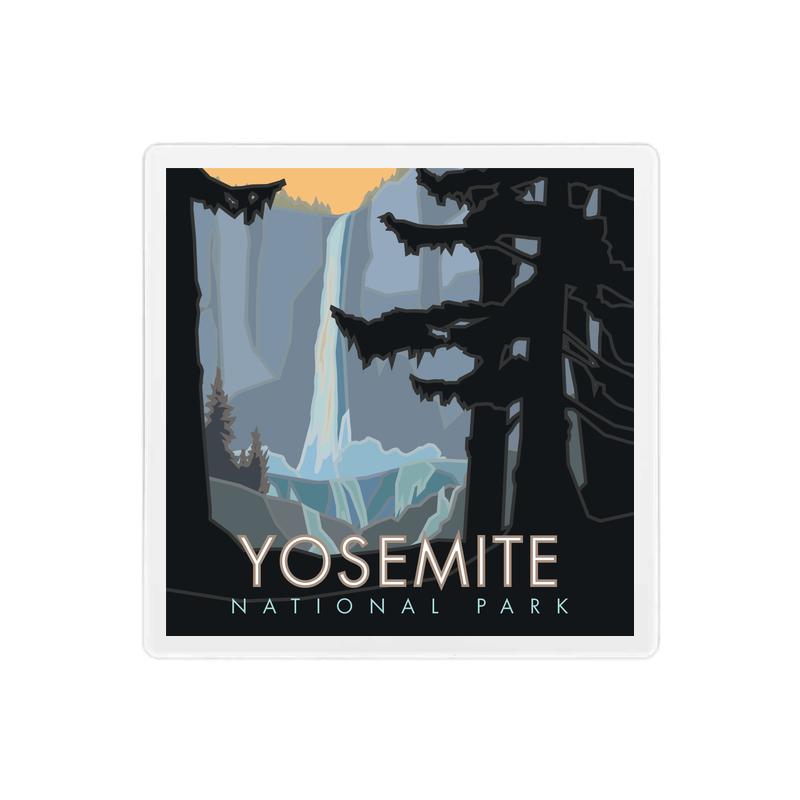 Yosemite National Park (Bridalveil Falls) - 4" x 4" Sandstone Coaster
