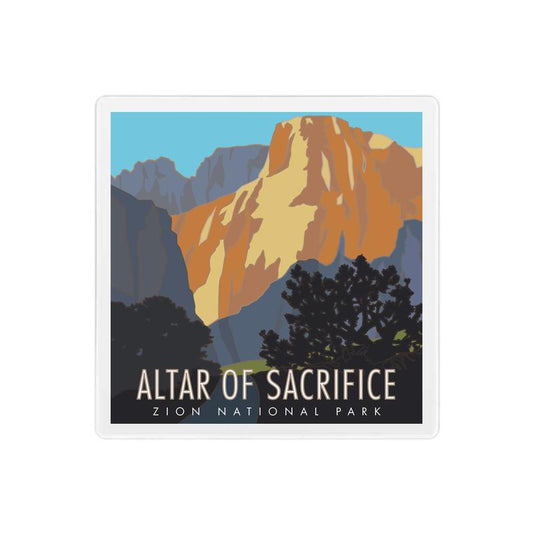 Zion National Park (Altar of Sacrifice), Utah- 4" x 4" Sandstone Coaster
