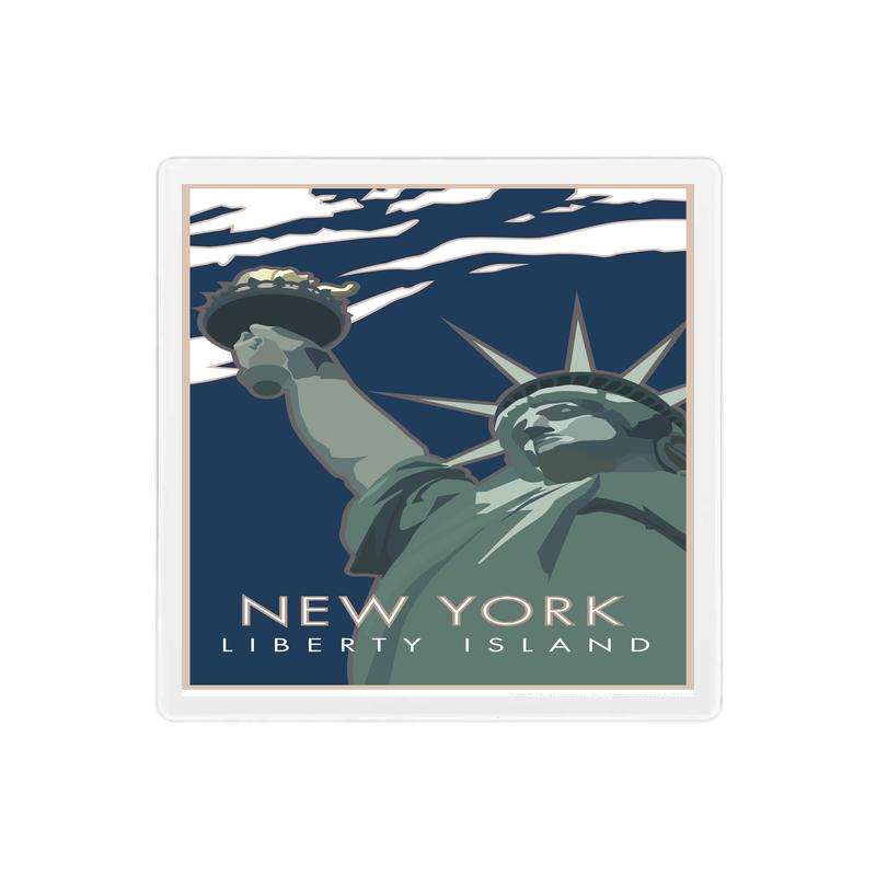 Statue Of Liberty Coaster - 4" x 4" Sandstone Coaster