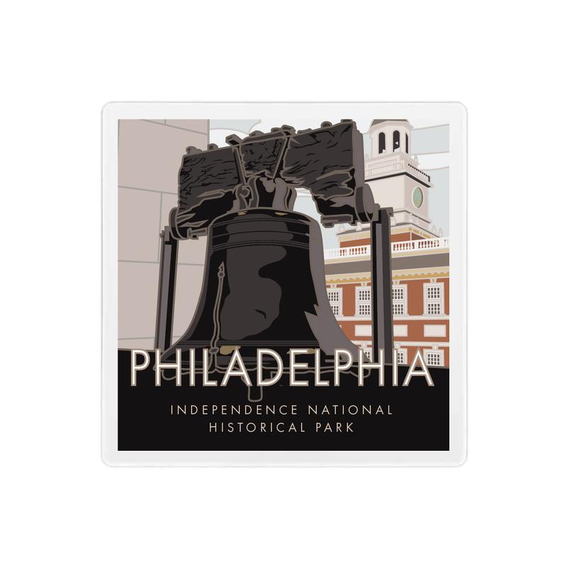 Phila Liberty Bell  Coaster - 4" x 4" Coaster