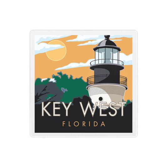 Key West Lighthouse Coaster - 4" x 4" Sandstone Coaster