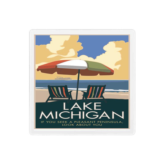 Lake Michigan Coaster - 4" x 4" Sandstone Coaster
