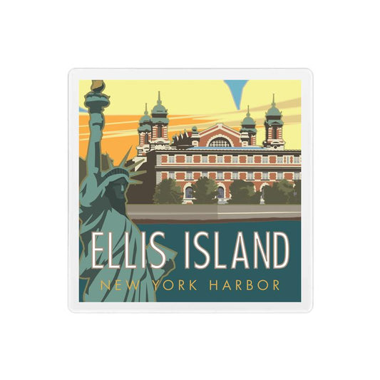 Ellis Island Coaster - 4" x 4" Sandstone Coaster