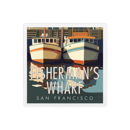 Fishermans Wharf Coaster - 4" x 4" Sandstone Coaster