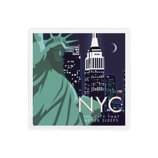 Nyc Skyline Coaster - 4" x 4" Sandstone Coaster