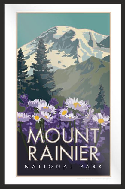 Rainier Mt Spring - Poster