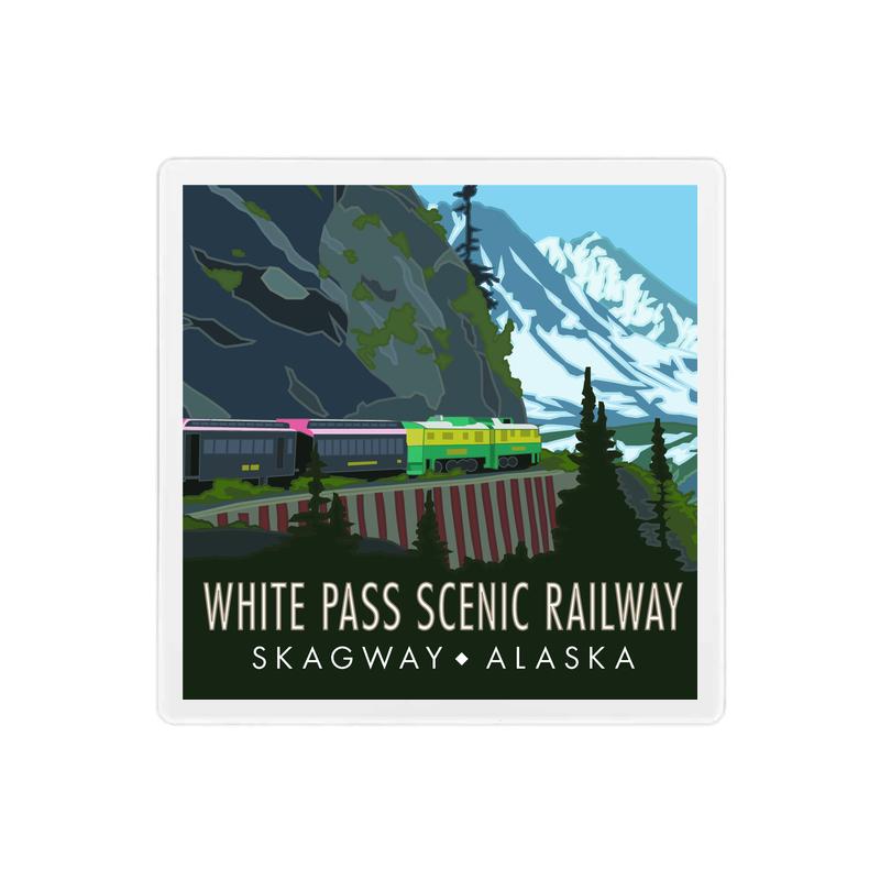 White Pass Railway Coaster - 4" x 4" Coaster