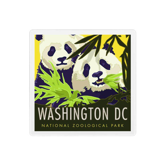 Washington DC Pandas Coaster - 4" x 4" Sandstone Coaster