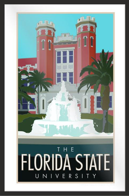 Florida State Westcott Fountain - Poster