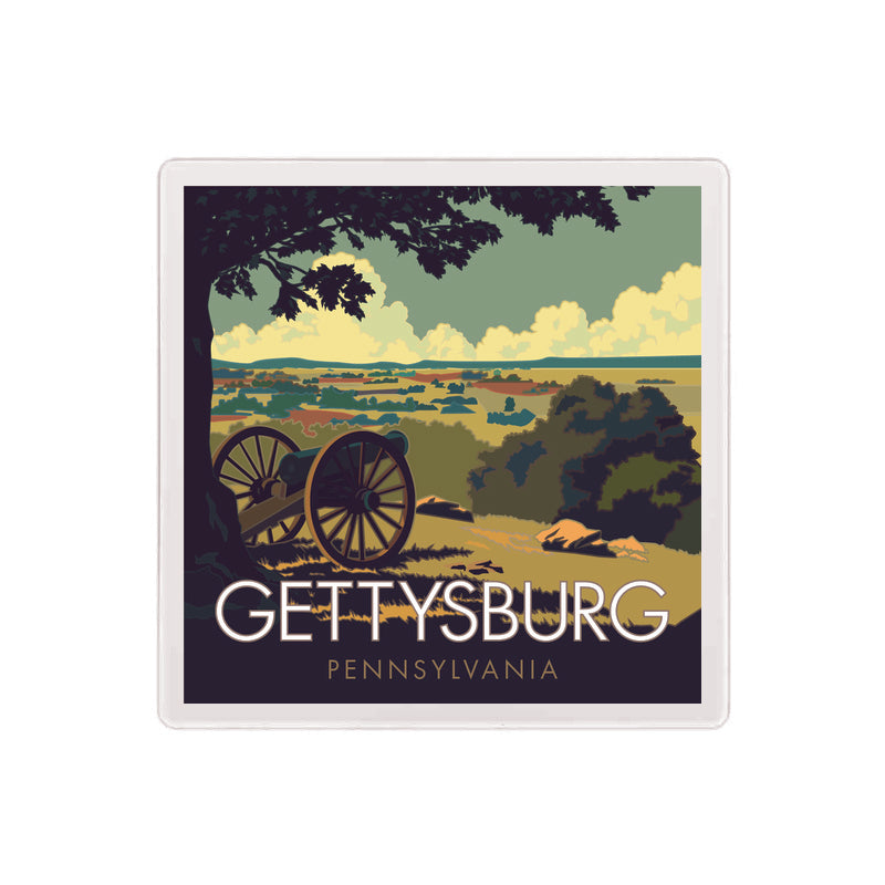 Gettysburg Battlefield Coaster - 4" x 4" Sandstone Coaster