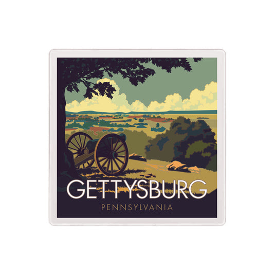 Gettysburg Battlefield Coaster - 4" x 4" Sandstone Coaster