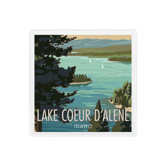 Lake Coeurd'alanees Coaster - 4" x 4" Coaster