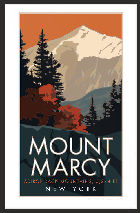 Mount Marcy, New York - Poster