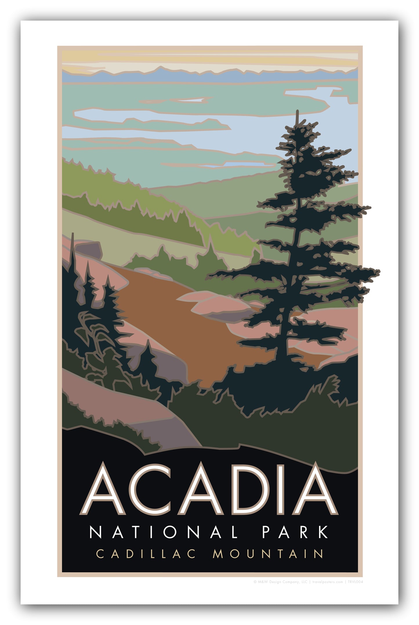 Acadia National Park, Cadillac Mountain, Maine - Poster