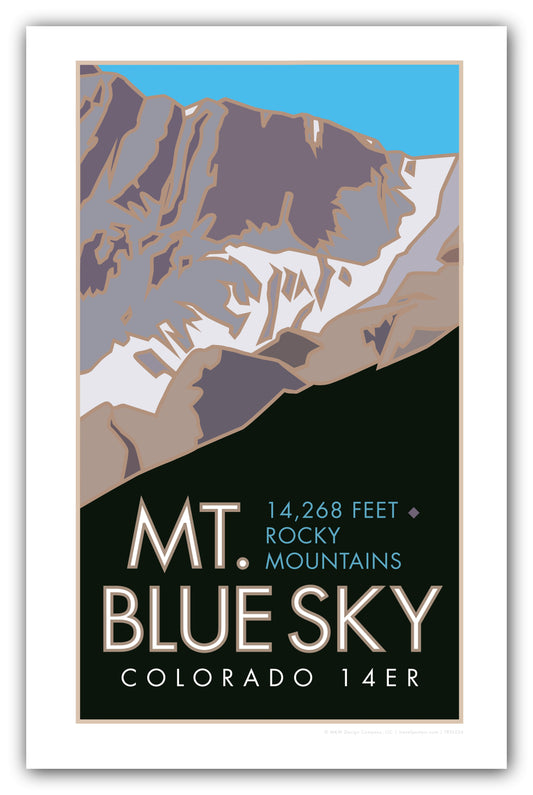 Mt. Blue Sky, Colorado - Colorado 14er - Poster