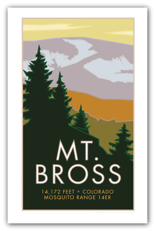 Mt. Bross, Colorado - Colorado 14er - Poster