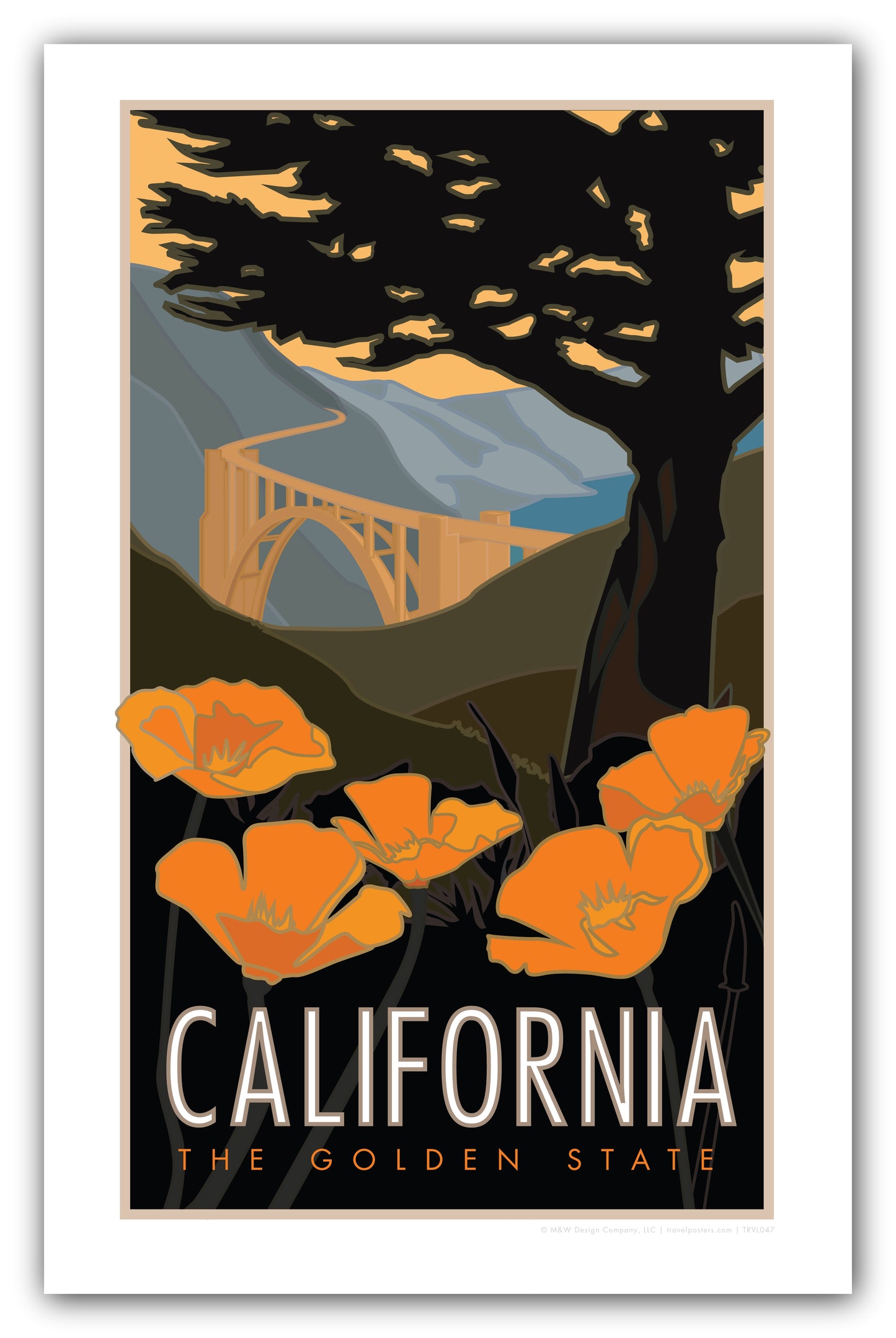 California - The Golden State - Poster