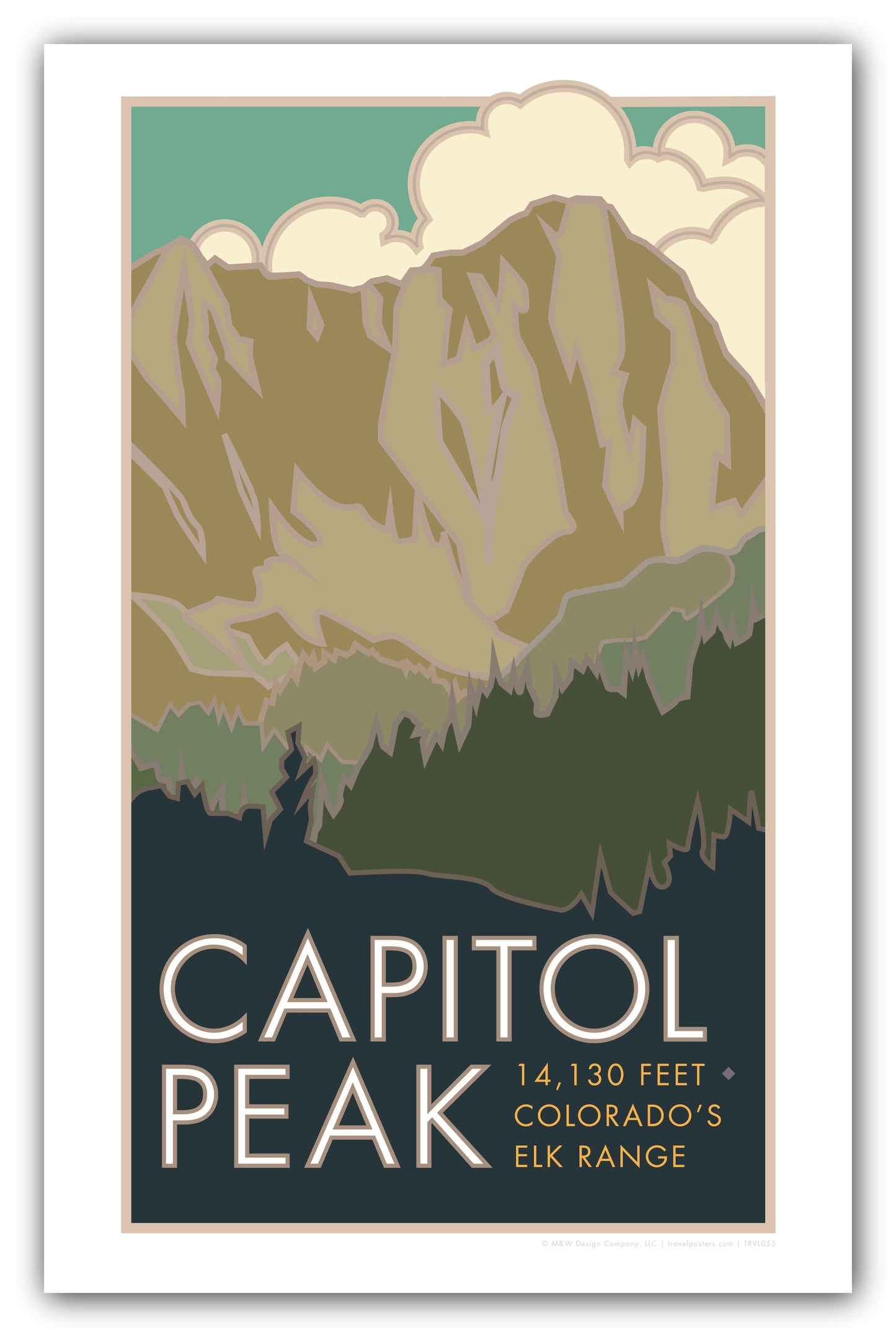 Capitol Peak, Colorado - Colorado 14er - Poster