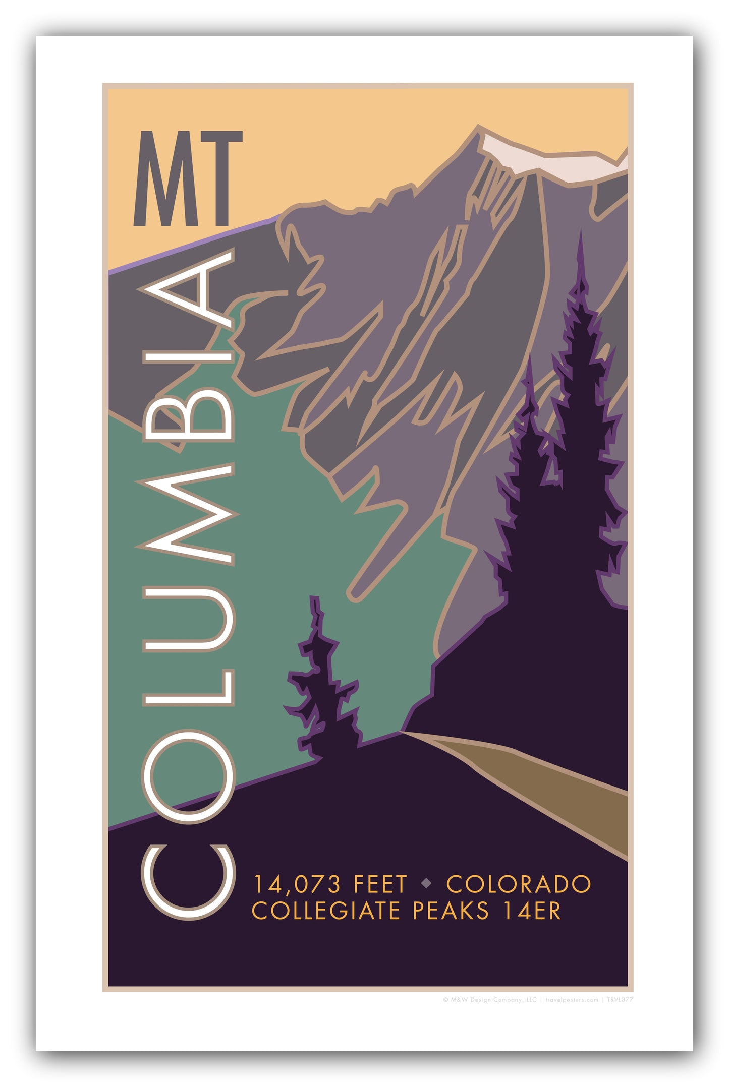 Mount Columbia, Colorado - Colorado 14er - Poster